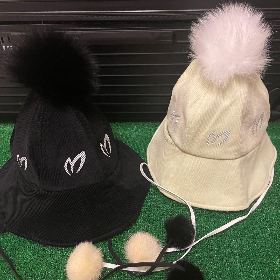 MASTER BUNNY マスターバニーエディション ゴルフ ポンポン 帽子 黒