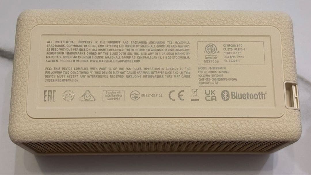 【箱あり美品】Marshall Emberton Ⅲ ホワイト