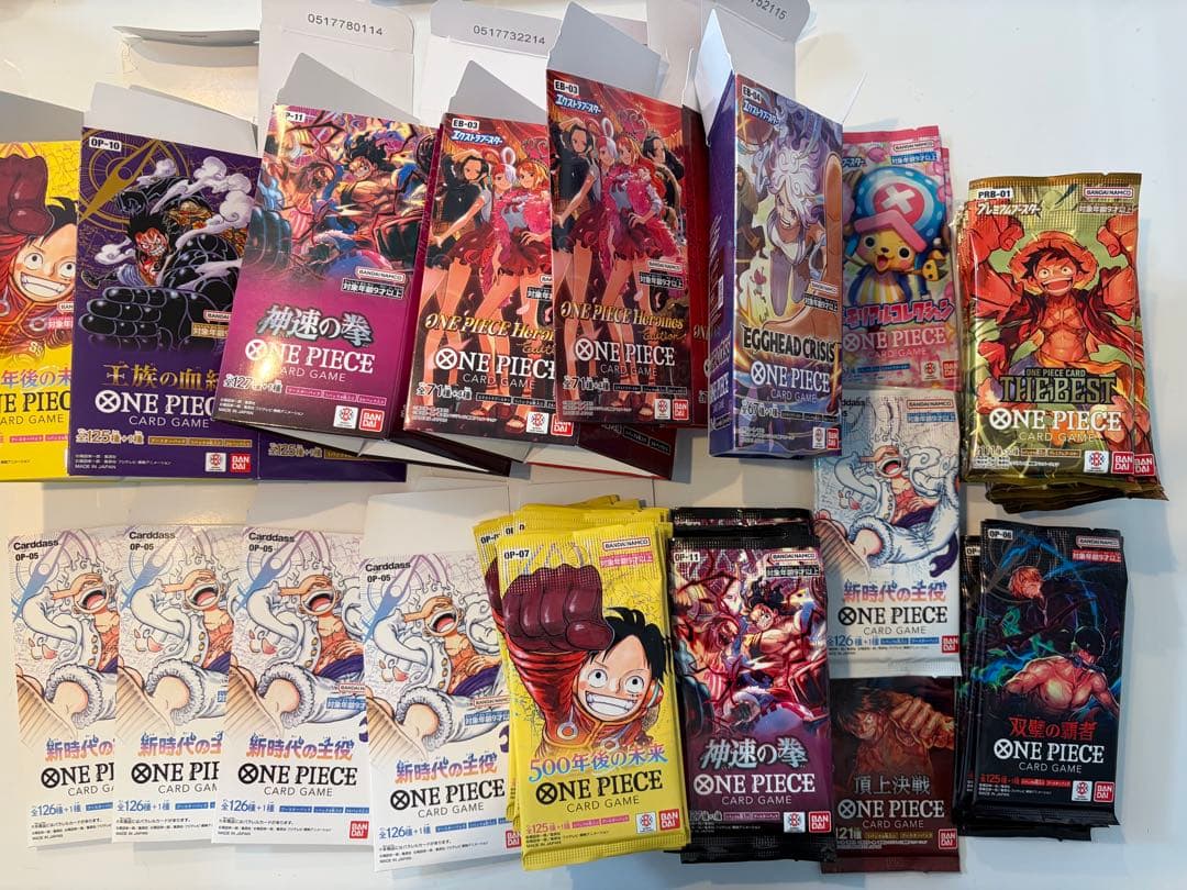 ONE PIECEカードゲーム　空箱とパックまとめ