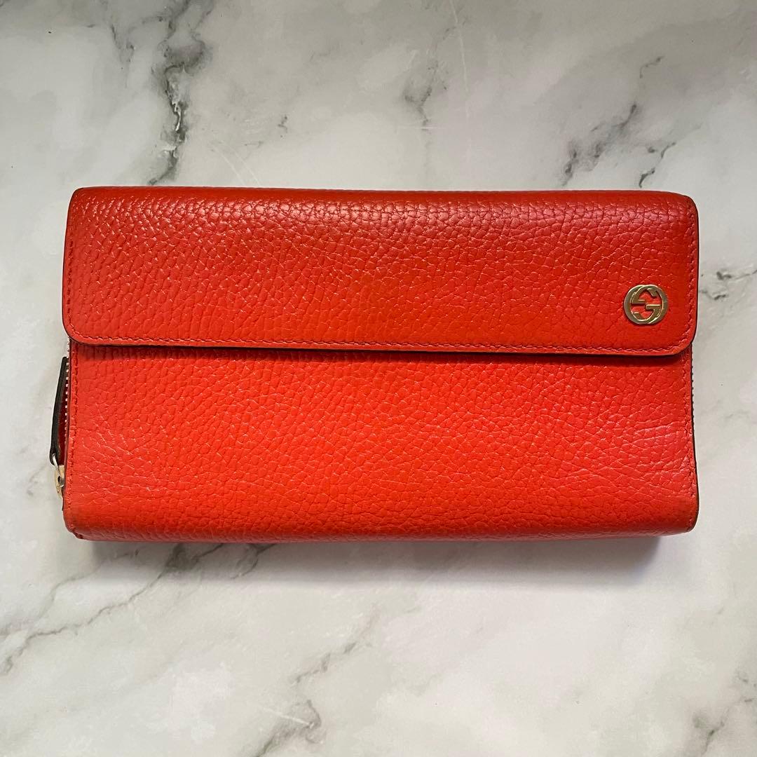 グッチ　GUCCI 財布　長財布　GG ラウンドファスナー　0107-⑤
