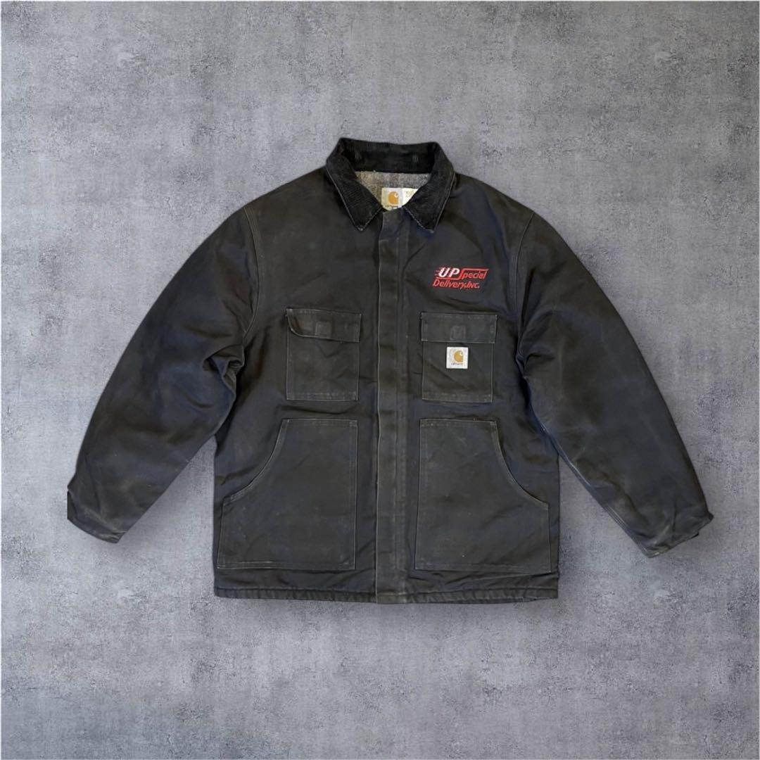 80S CARHARTT 裏地ブランケット ダックジャケット ブラック USA製
