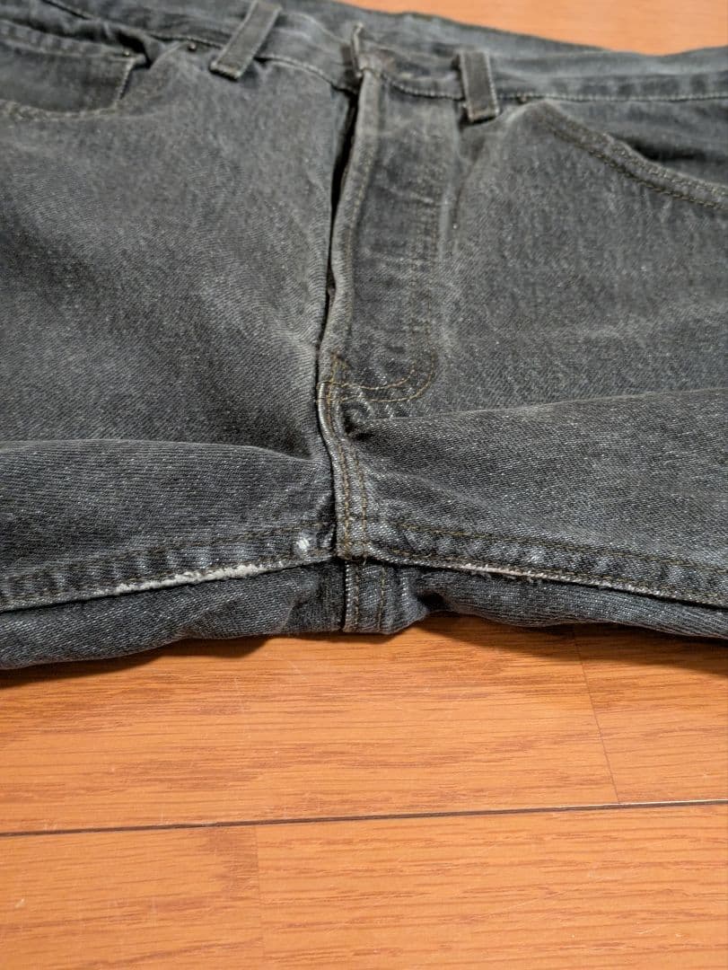 USA Levi's 501 赤文字 先染めブラックデニム W31 L36