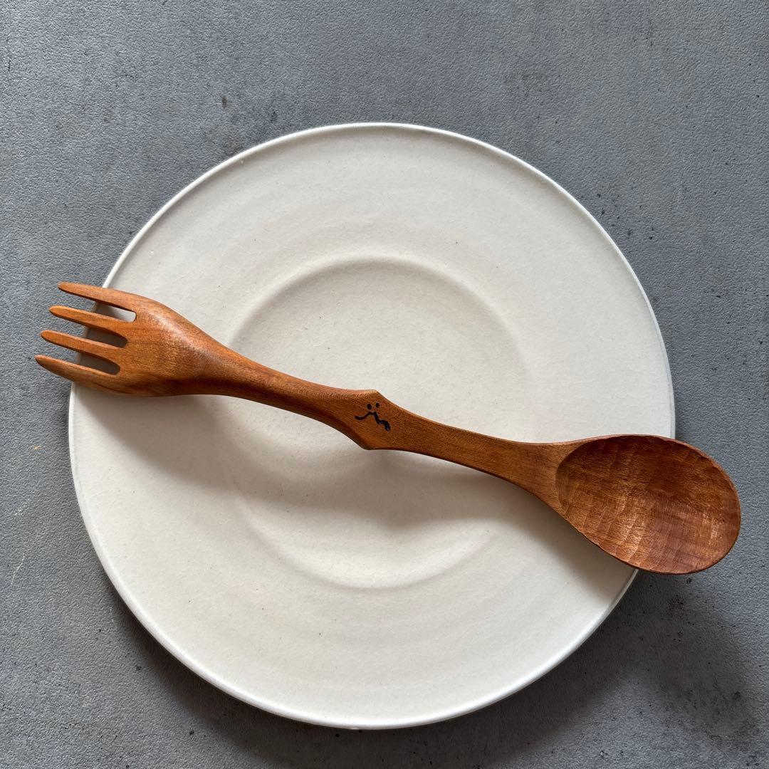 ◆希少◆アキヒロウッドワークス　スプーン＆フォーク