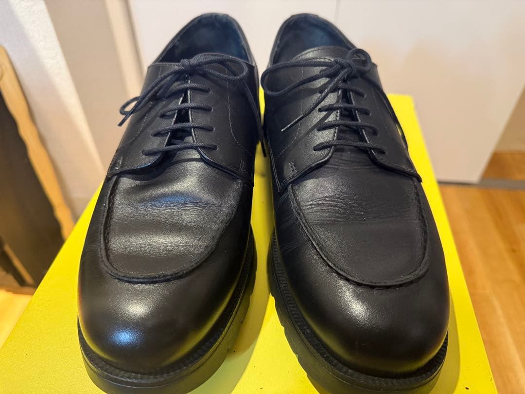 クレマン　黒 レザー ビジネスシューズ