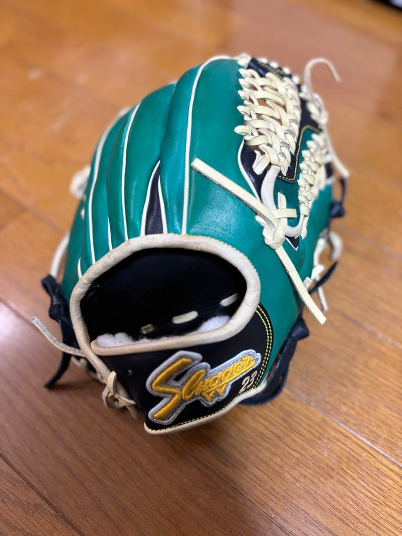 SUGA 軟式野球グローブ 22 緑/黒