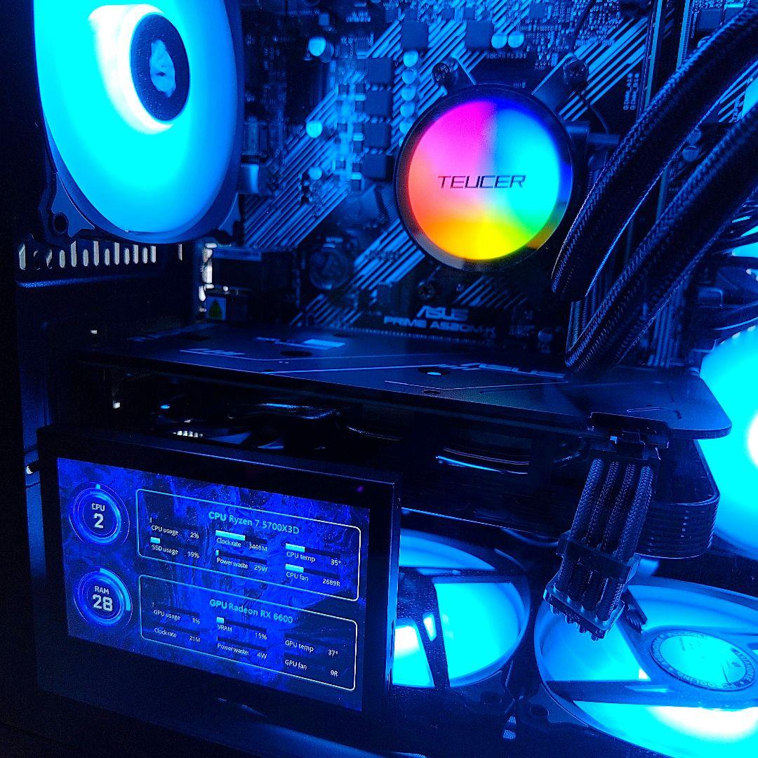 新品【ゲーミングライフを彩るPC】デスクトップパソコン／ブラック 黒／光る