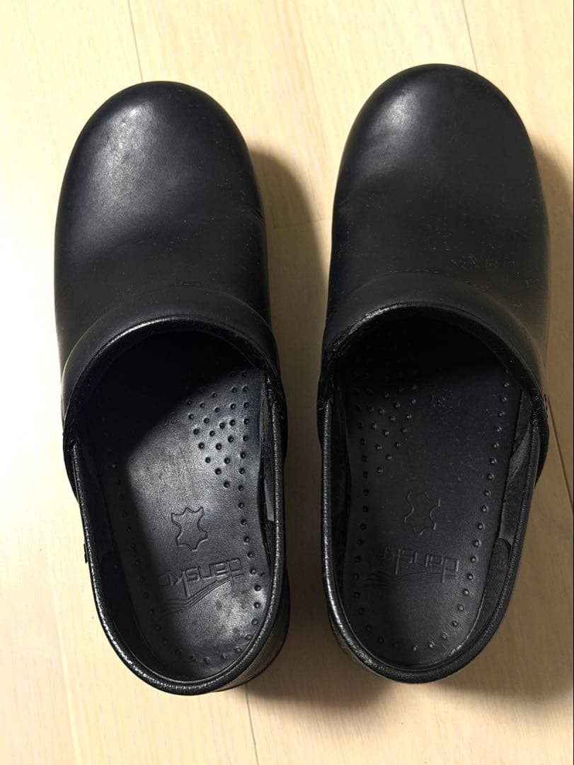 ダンスコ　DANSKO レザー本革　スリッポンシューズ　黒　37