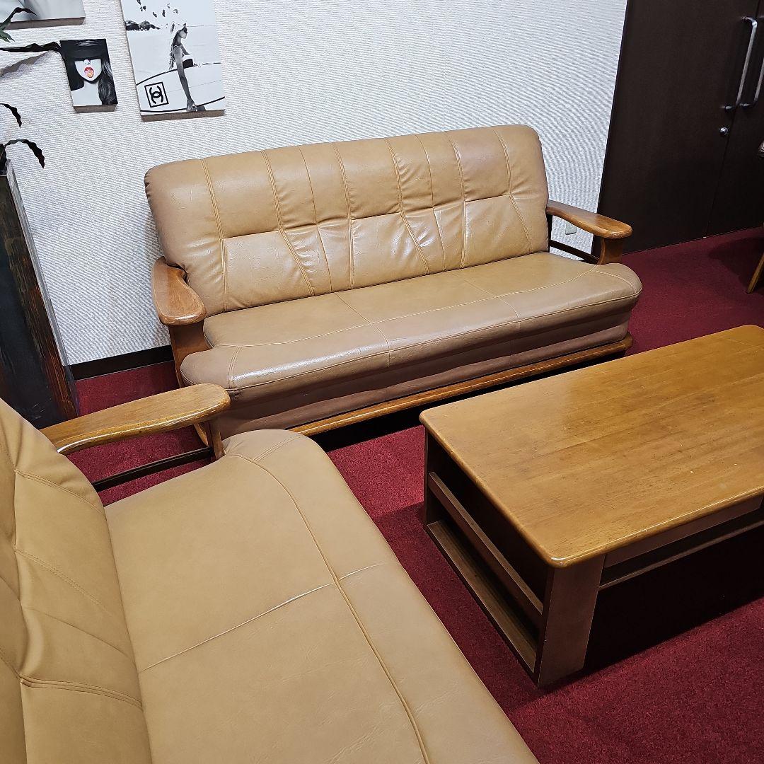 SET NITORI レトロ ベージュ ソファセット