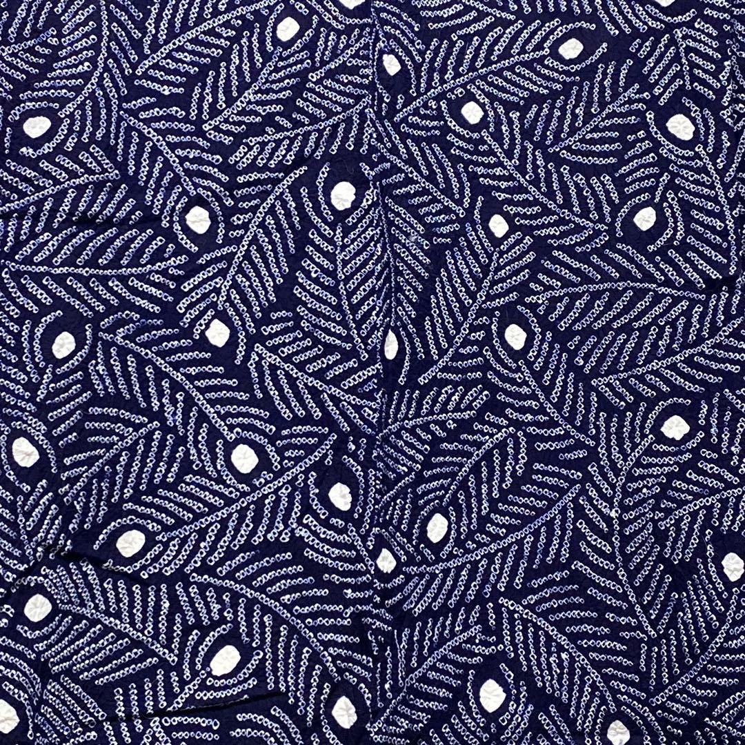 【専用です】 孔雀の羽根 絞り浴衣 有松絞り浴衣 yukata