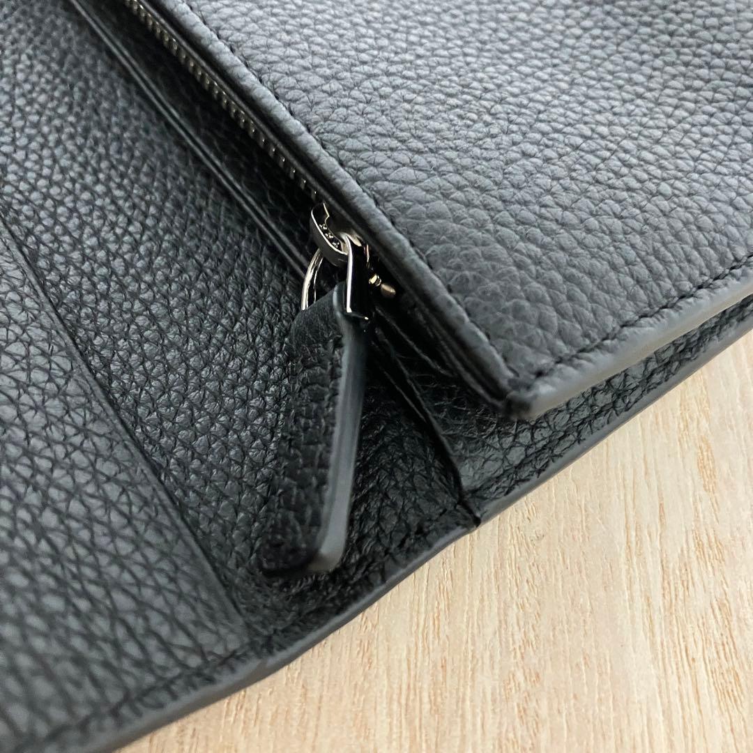 極美品✨agnès b. ✨アニエスベー ✨長財布 ✨黒 ✨フラップ