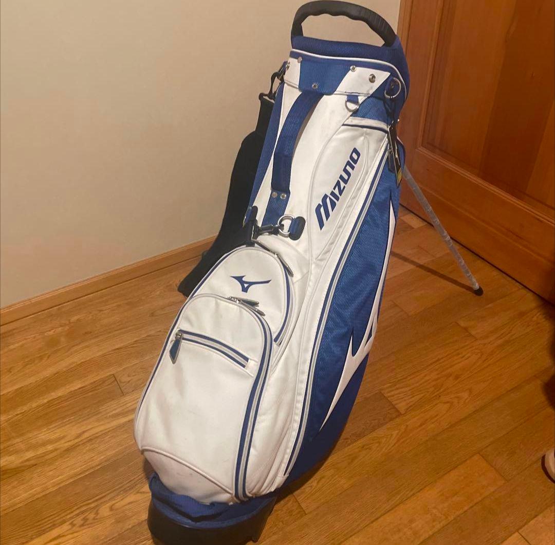 【希少カラー・スタンド式】Mizuno ゴルフ　キャディバッグ　中古