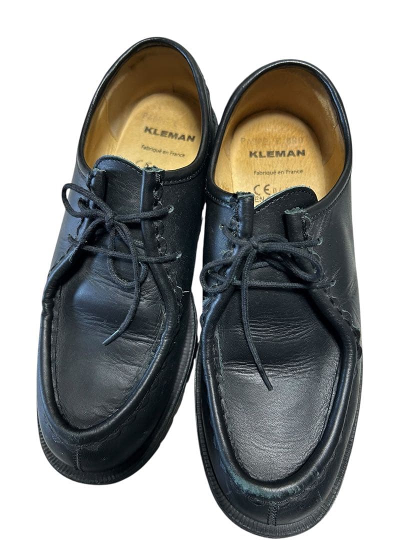 KLEMAN 黒 レザー ドレスシューズ