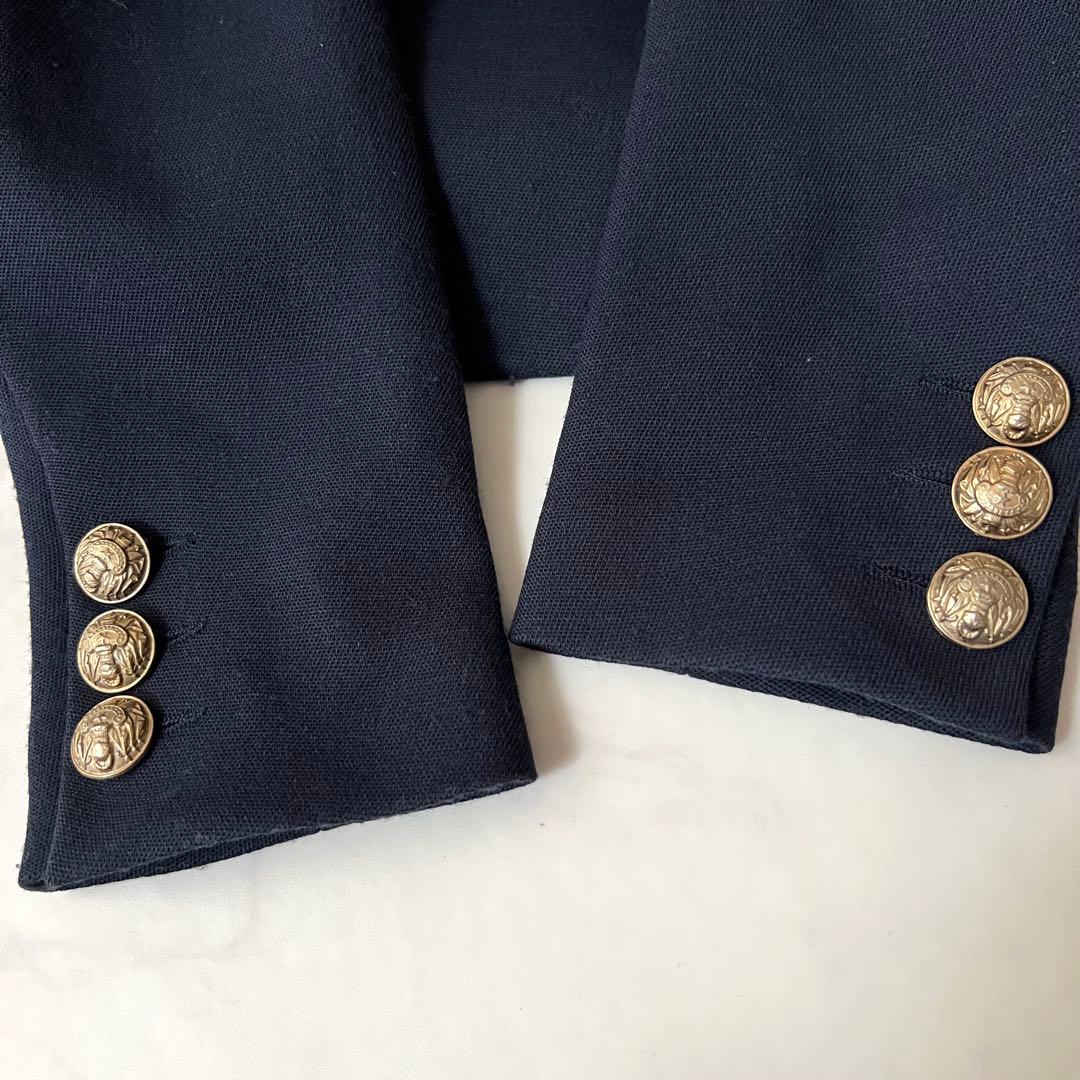 BALMAIN テーラードジャケット 金ボタン ダブル ネイビー 紺ブレ 38