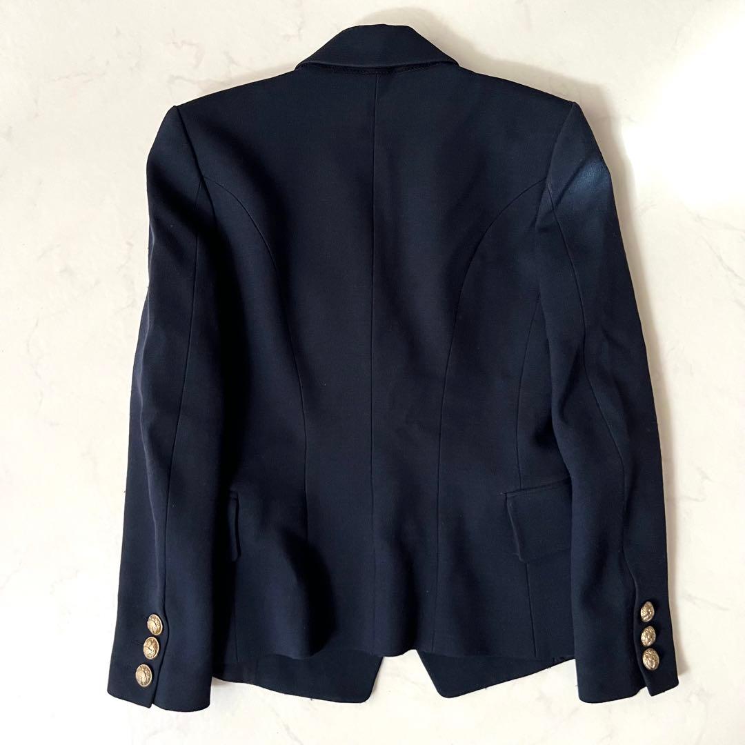 BALMAIN テーラードジャケット 金ボタン ダブル ネイビー 紺ブレ 38