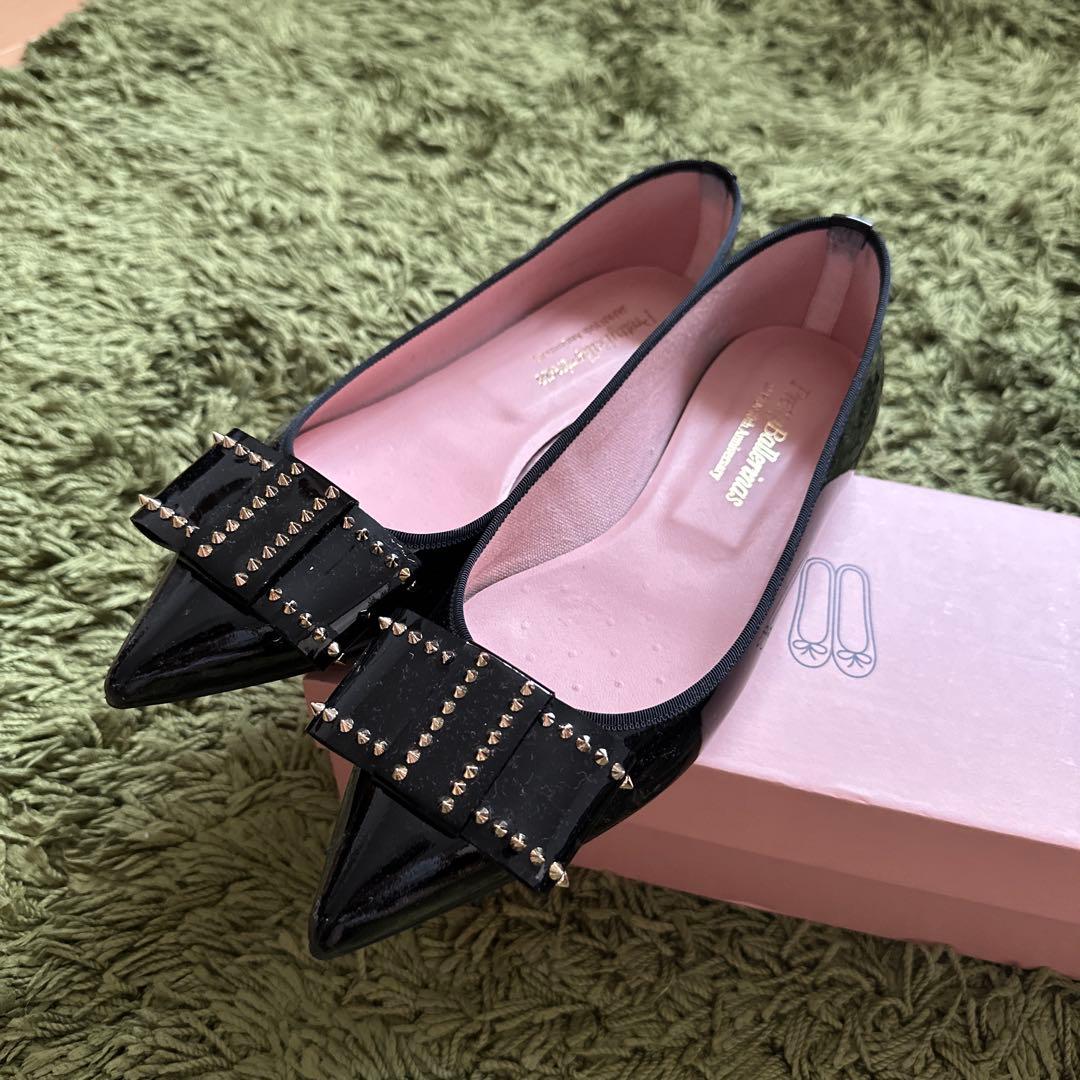 Pretty Ballerinas リボンスタッズバレエシューズ