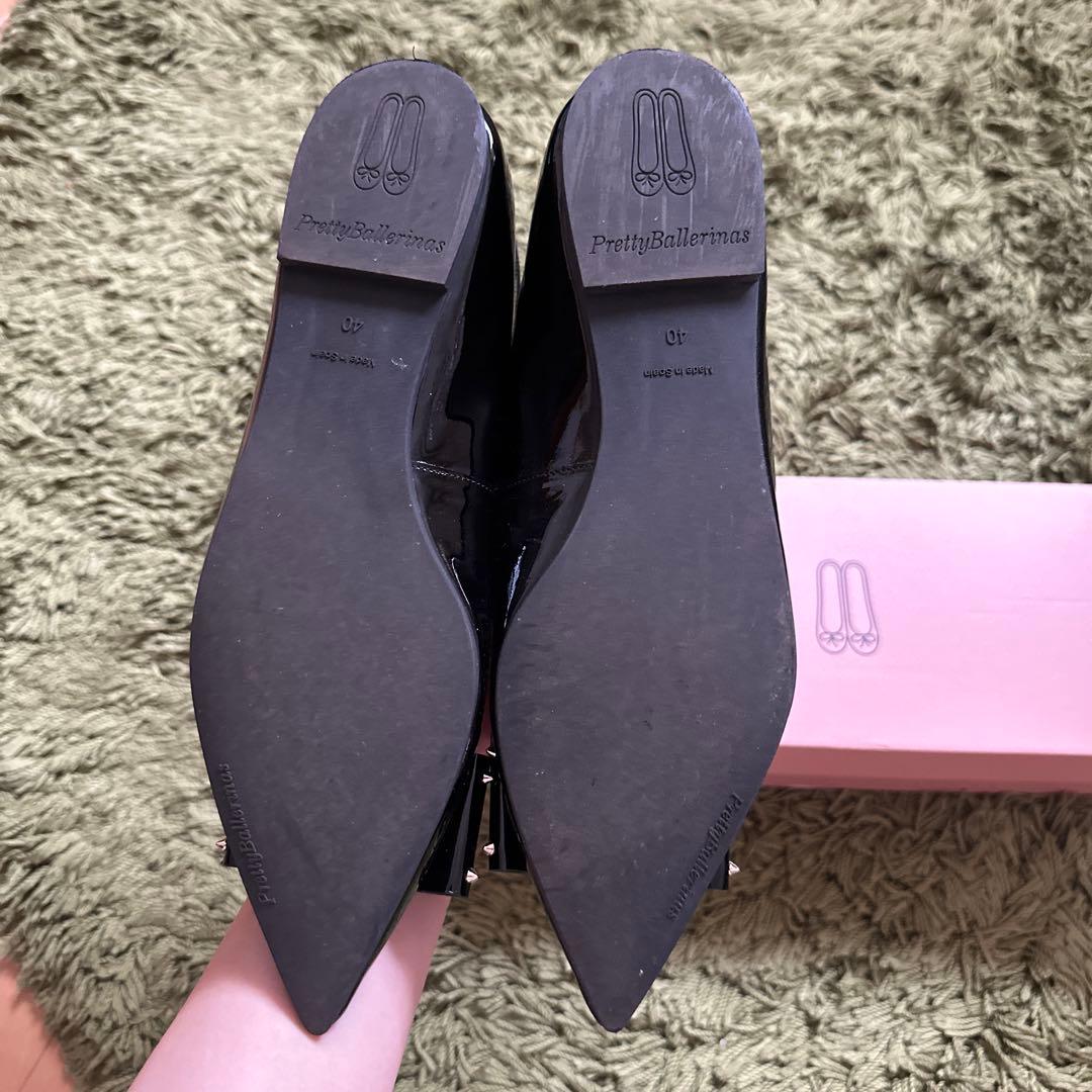 Pretty Ballerinas リボンスタッズバレエシューズ