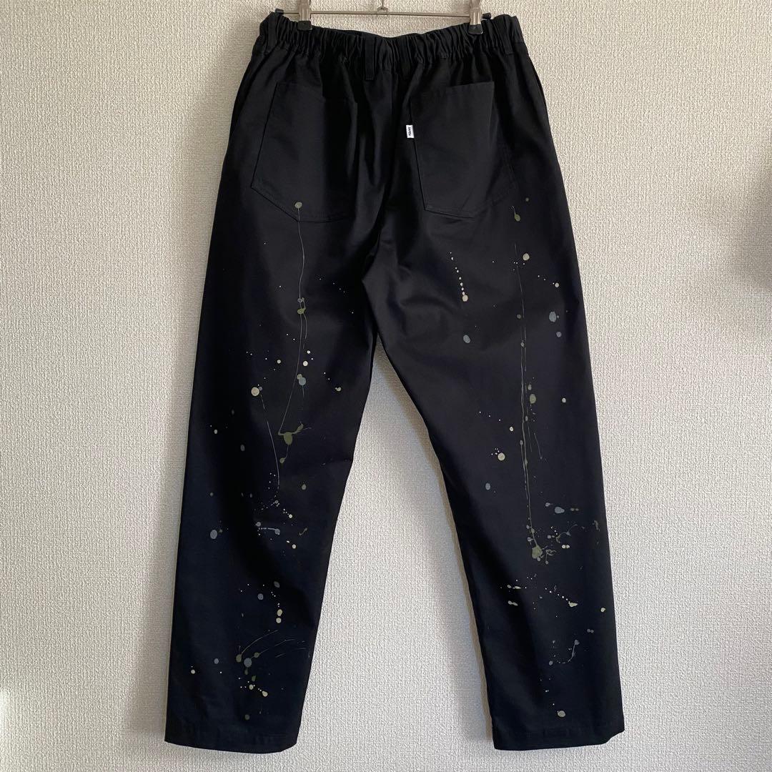 SAPEur サプール スケート チノパンツ ペンキ加工 ドローコード L