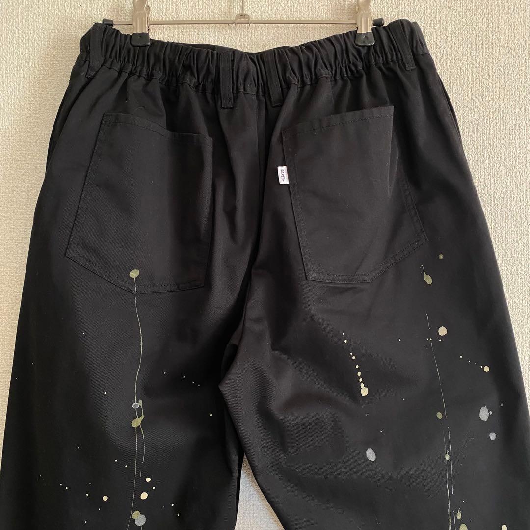 SAPEur サプール スケート チノパンツ ペンキ加工 ドローコード L