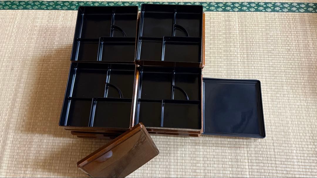 業務用 仕切り弁当箱 5つ固定仕切り 本体＋蓋セット（15セット）