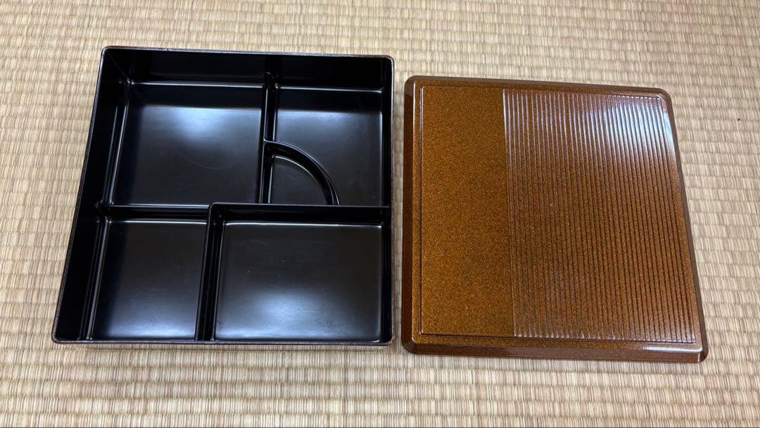 業務用 仕切り弁当箱 5つ固定仕切り 本体＋蓋セット（15セット）