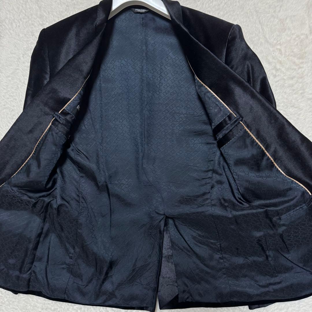 美品！XXL相当！ドルチェ&ガッバーナ ベロアジャケット タキシード GOLD