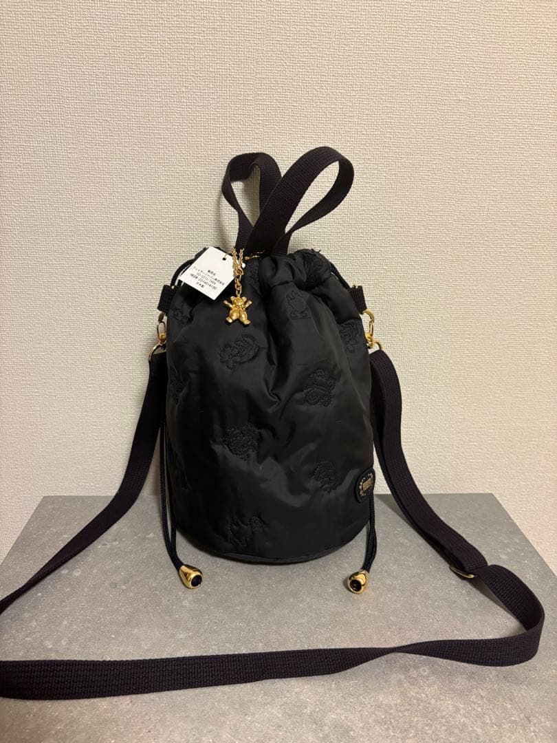 値下げ★タグ有り　フェイラー 巾着ショルダーバッグ ハイジ 黒ブラック