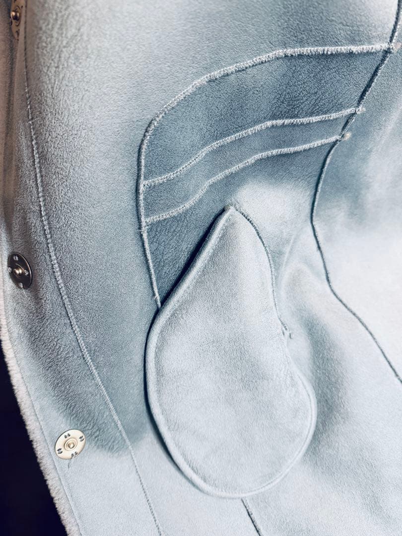 リアルファー付きムートンロングコート