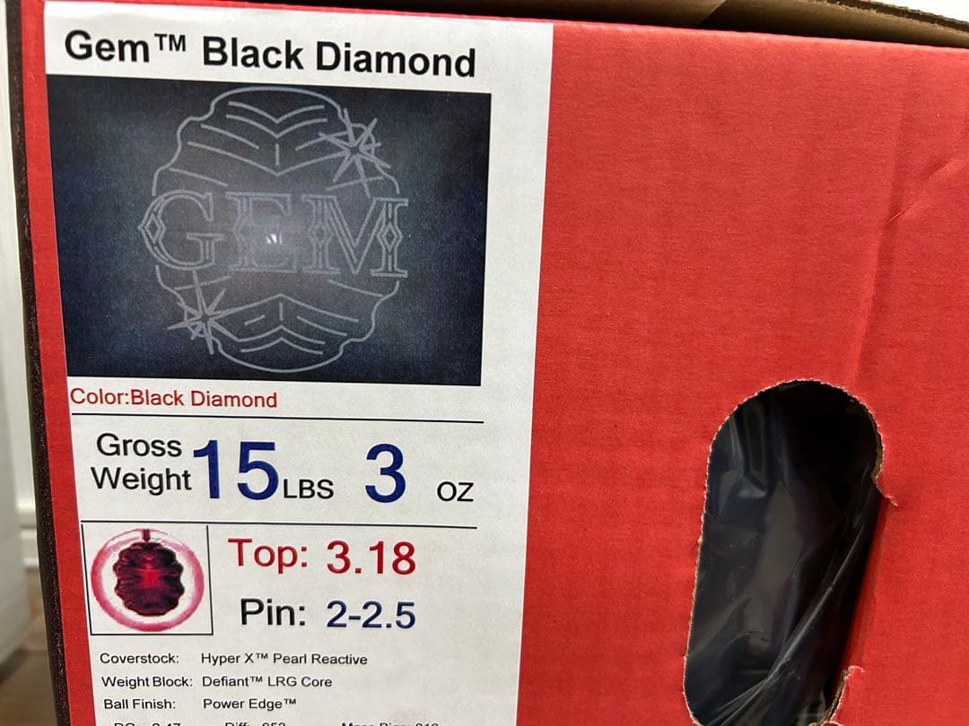 送料込み【新品】ジェム・ブラックダイヤモンド　ロトグリップ15ポンド3オンス20