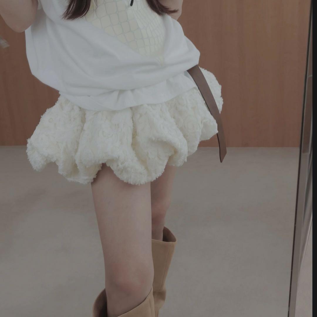 fictiontokyo バルーンスカート EcruRace