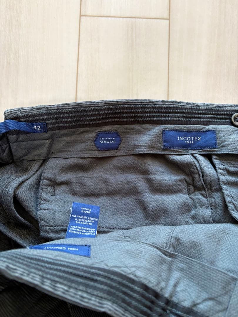 トッちゃん様【希少サイズ42】INCOTEX チノパン サイズ42 オリーブ