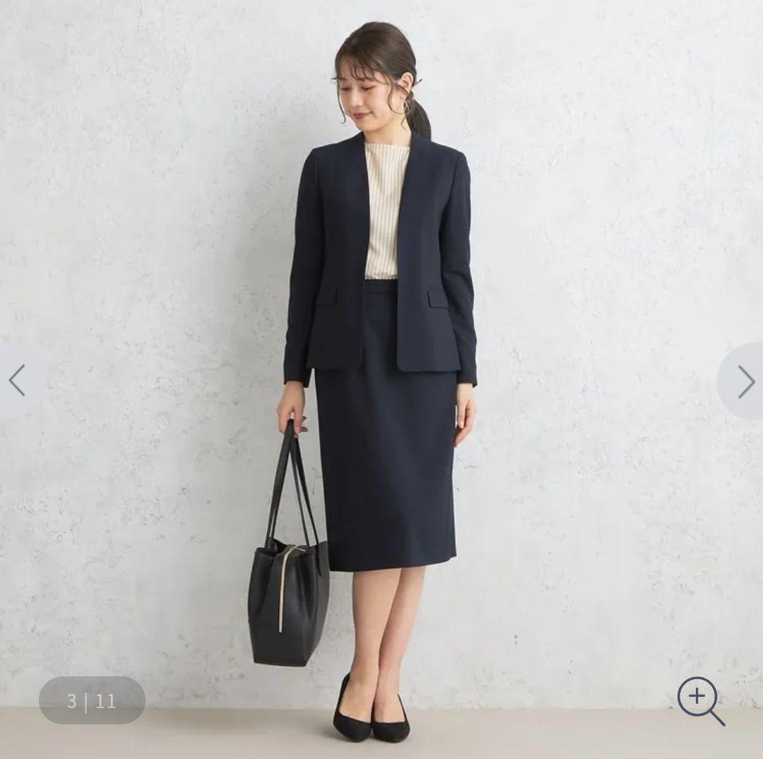 AOKI 青木 スーツ セットジャケット 5号 スカート 3号 紺