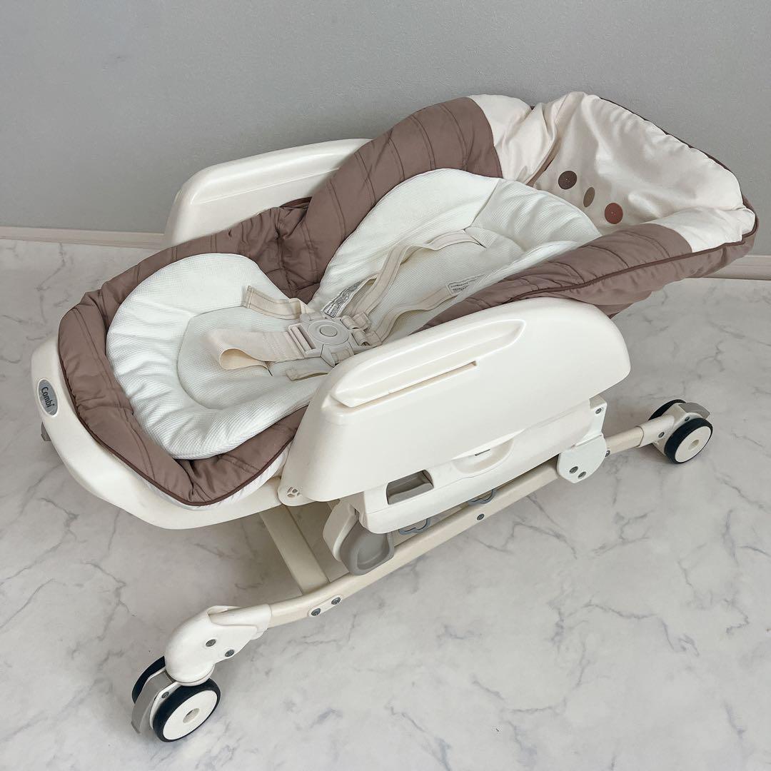 美品 コンビ ネムリラ オートスウィング 電動 ハイローチェア