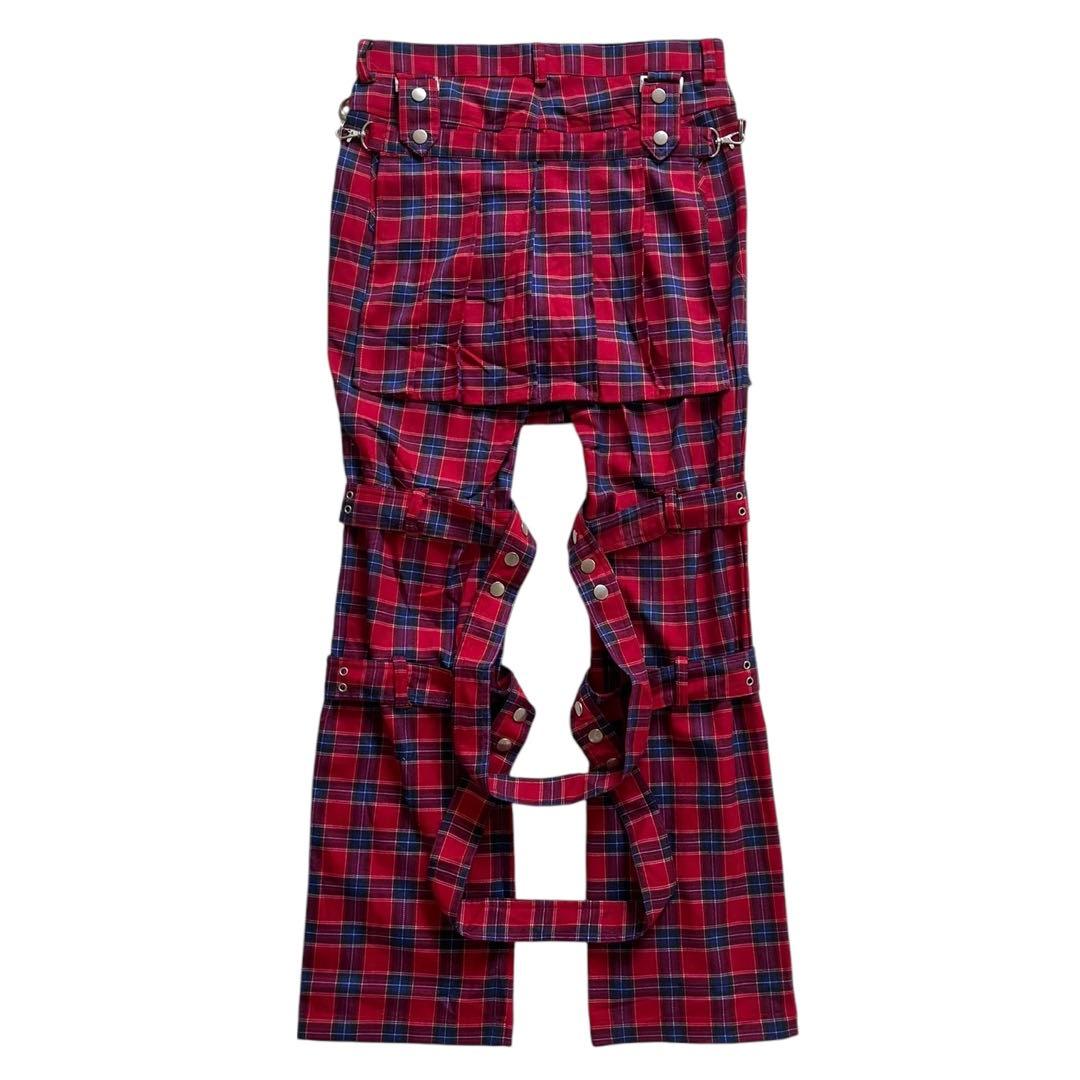 00s BODY LINE ボンテージ チェック パンツ PUNK ユニセックス