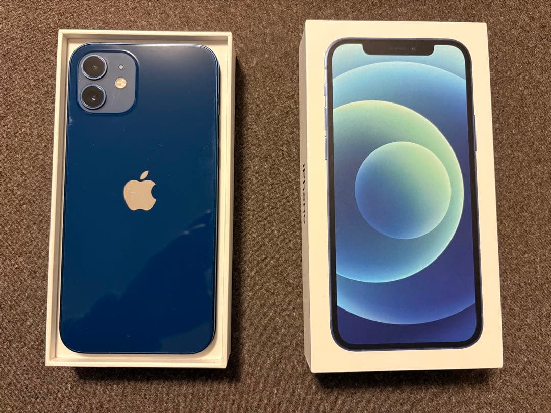 Apple iPhone 12 青色 本体 元箱付き