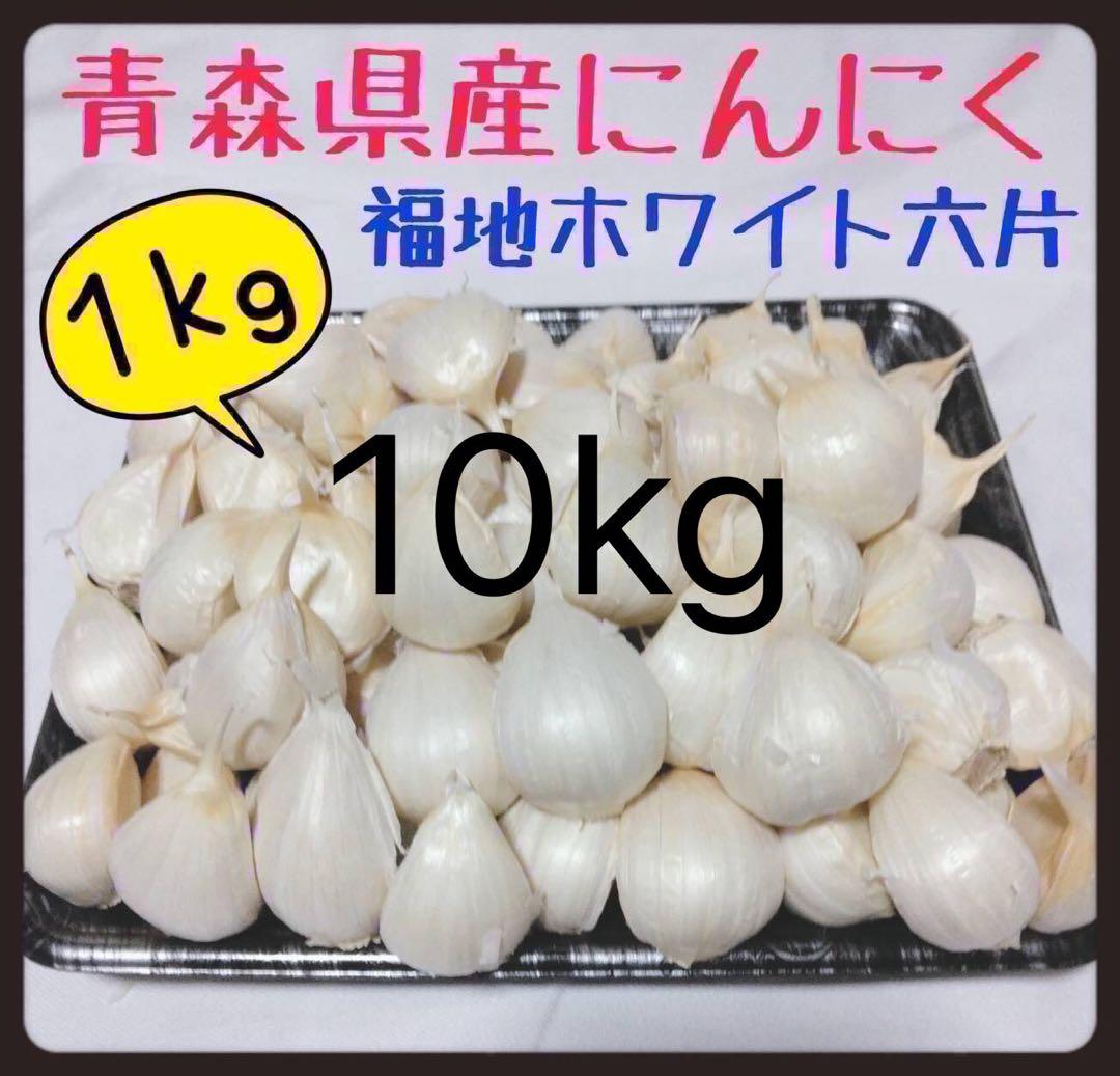 【青森県産】最高級品種 新物ホワイト六片 にんにく バラ　10kg