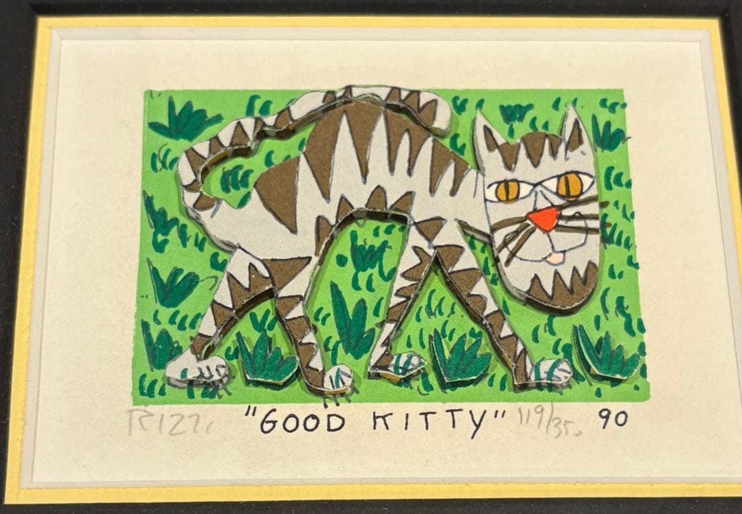 ジェームズ・リジィ/3Dシルクスクリーン/“GOOD KITTY”