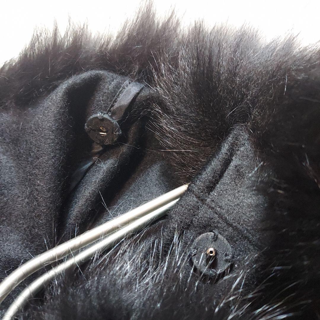 WB　ホワイトベアー　ブルーフォックス　シルク100％　ポンチョ　希少デザイン