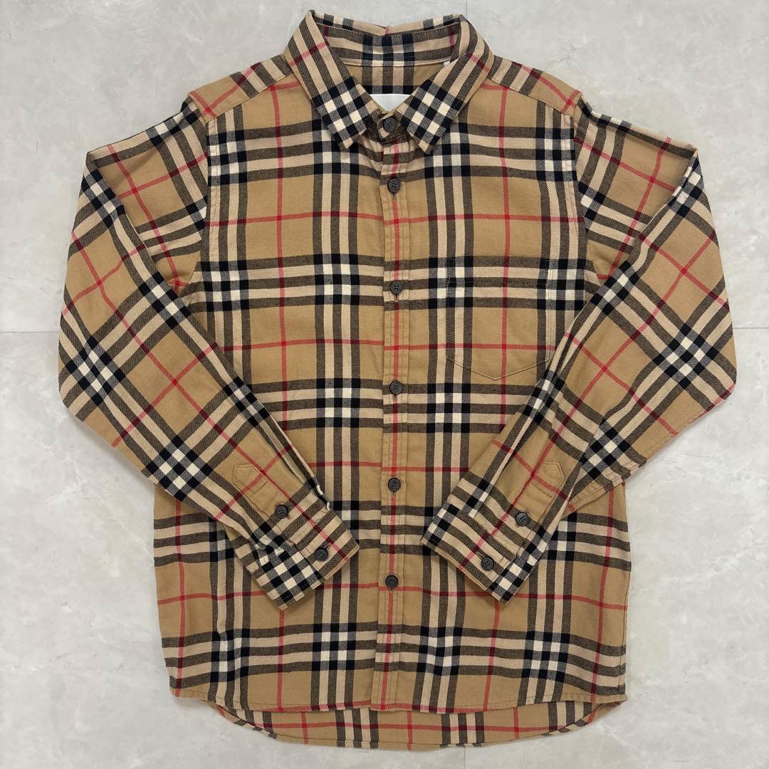 BURBERRY キッズ チェック柄長袖シャツ