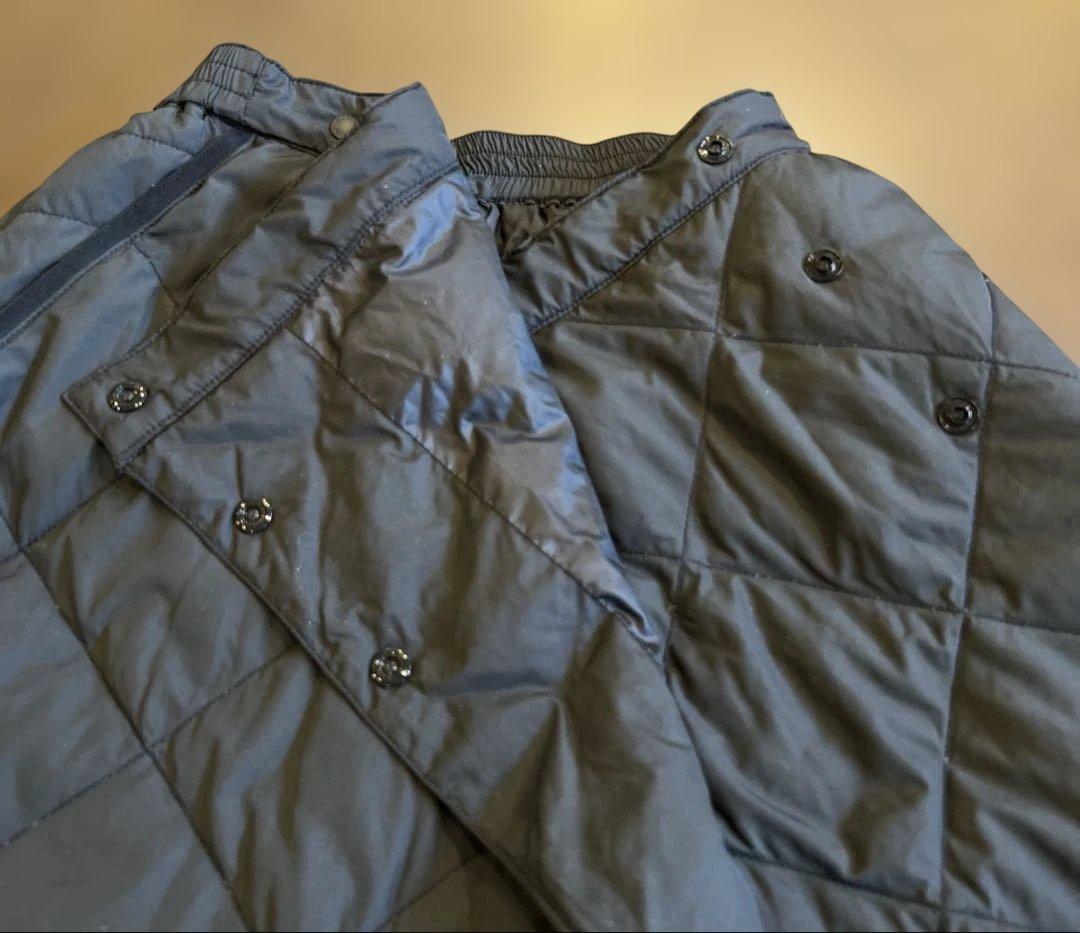 【美品】NANGA ナンガ／ダウンキルティングスカート 黒 ポケット付《防寒具》