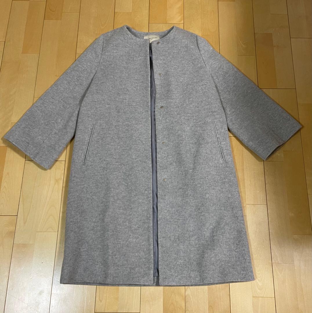 【値下げ】UNITED ARROWS ノーカラーベルスリーブコート　38サイズ