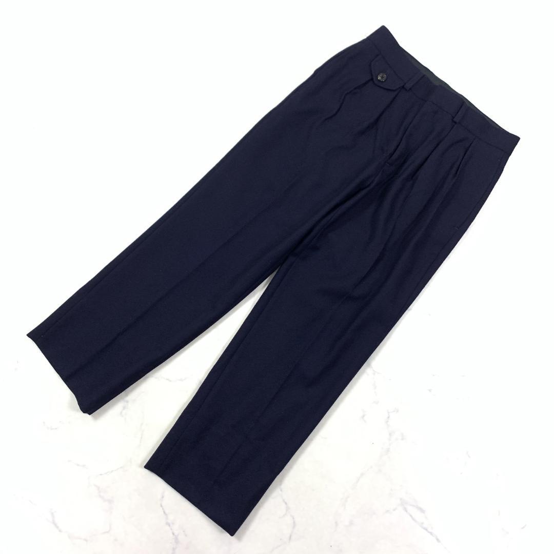 LA8765 ポロバイラルフローレン パンツスーツ 紺色 ウール100％ 140