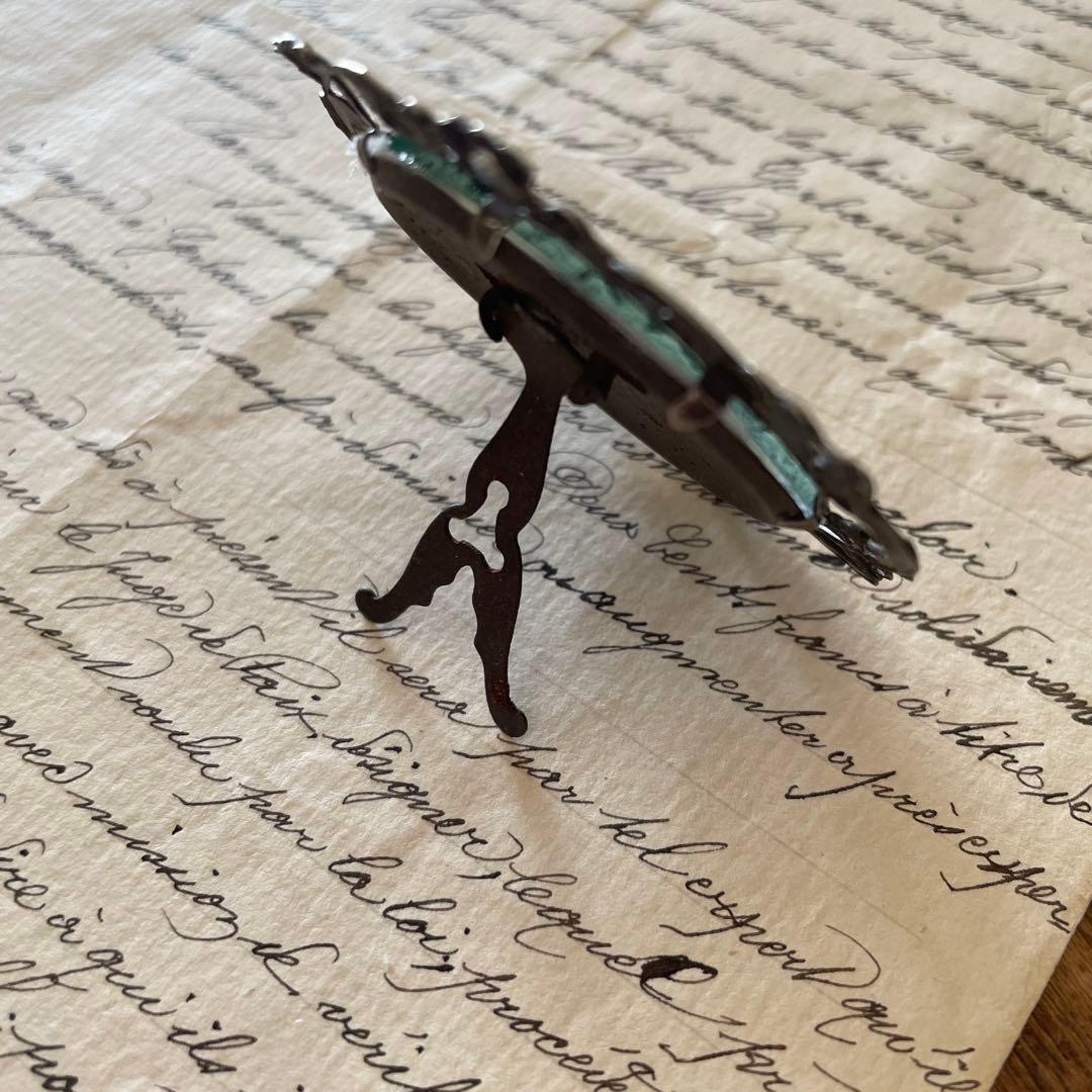 フランスアンティーク　純銀　スズランミニフレーム　1900年代