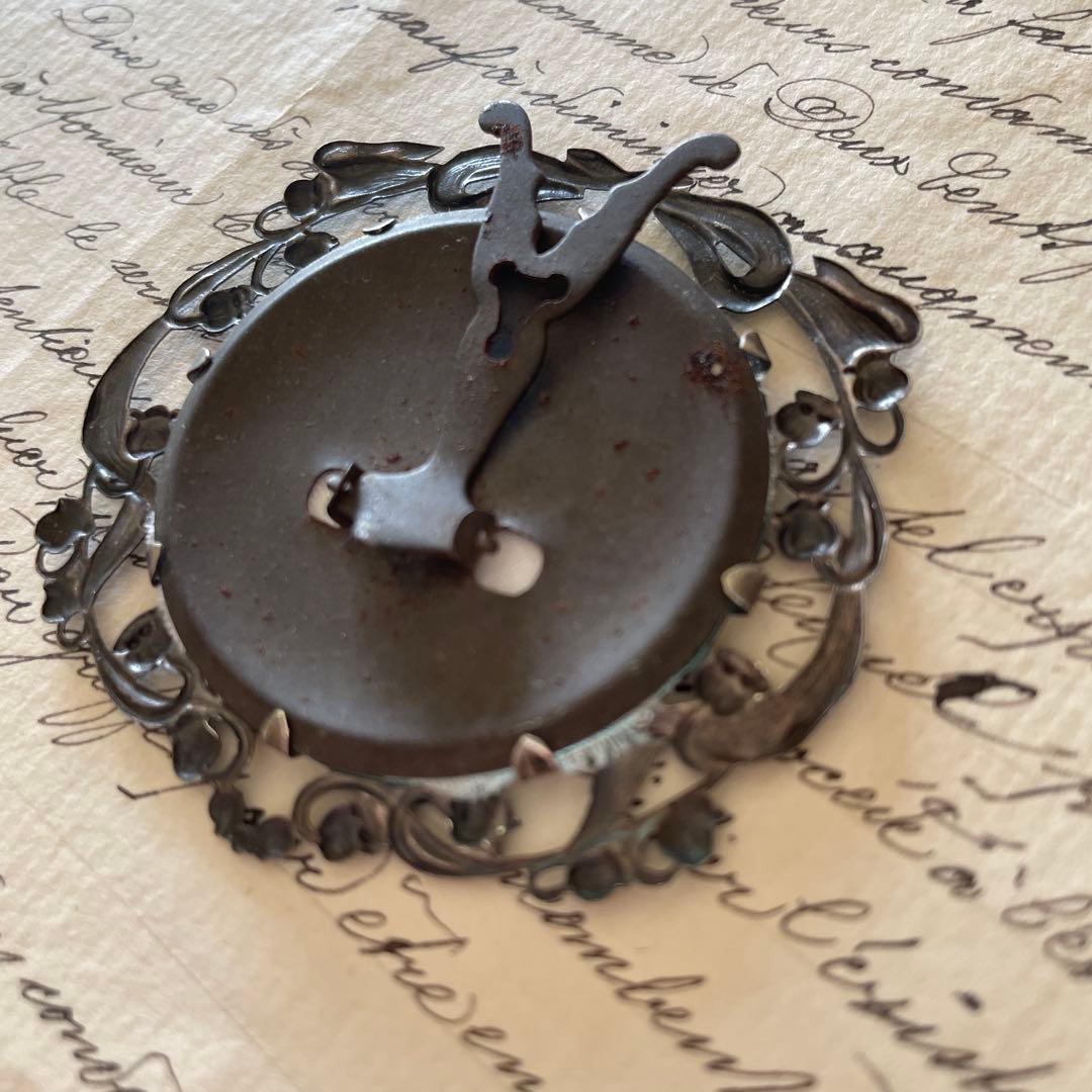 フランスアンティーク　純銀　スズランミニフレーム　1900年代