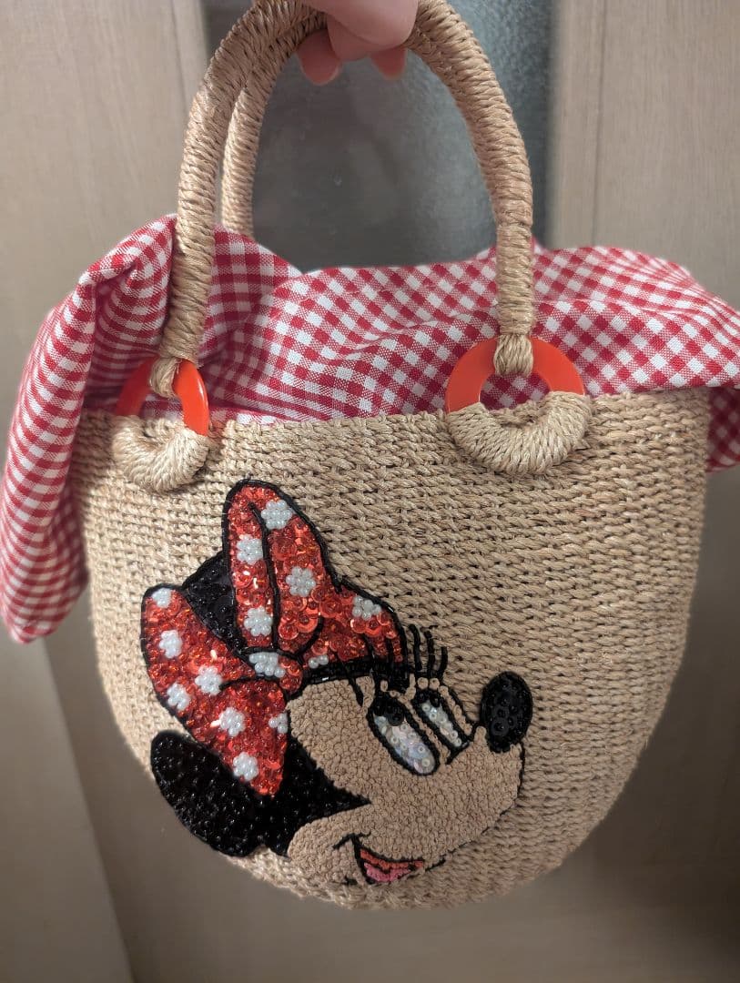 最終値下げ　ビームスボーイ　ミニーマウス刺繍かごバッグ