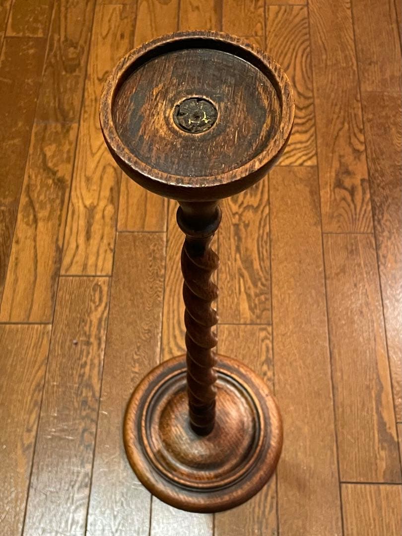 木製アッシュトレイスタンド 英国 アンティーク家具　スモーカーズスタンド　灰皿②