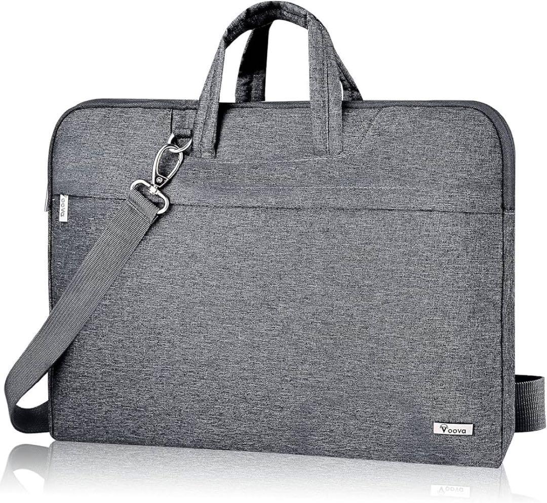 ノートパソコン ケース 衝撃吸収 ショルダーストラップ付き グレー 男女兼用