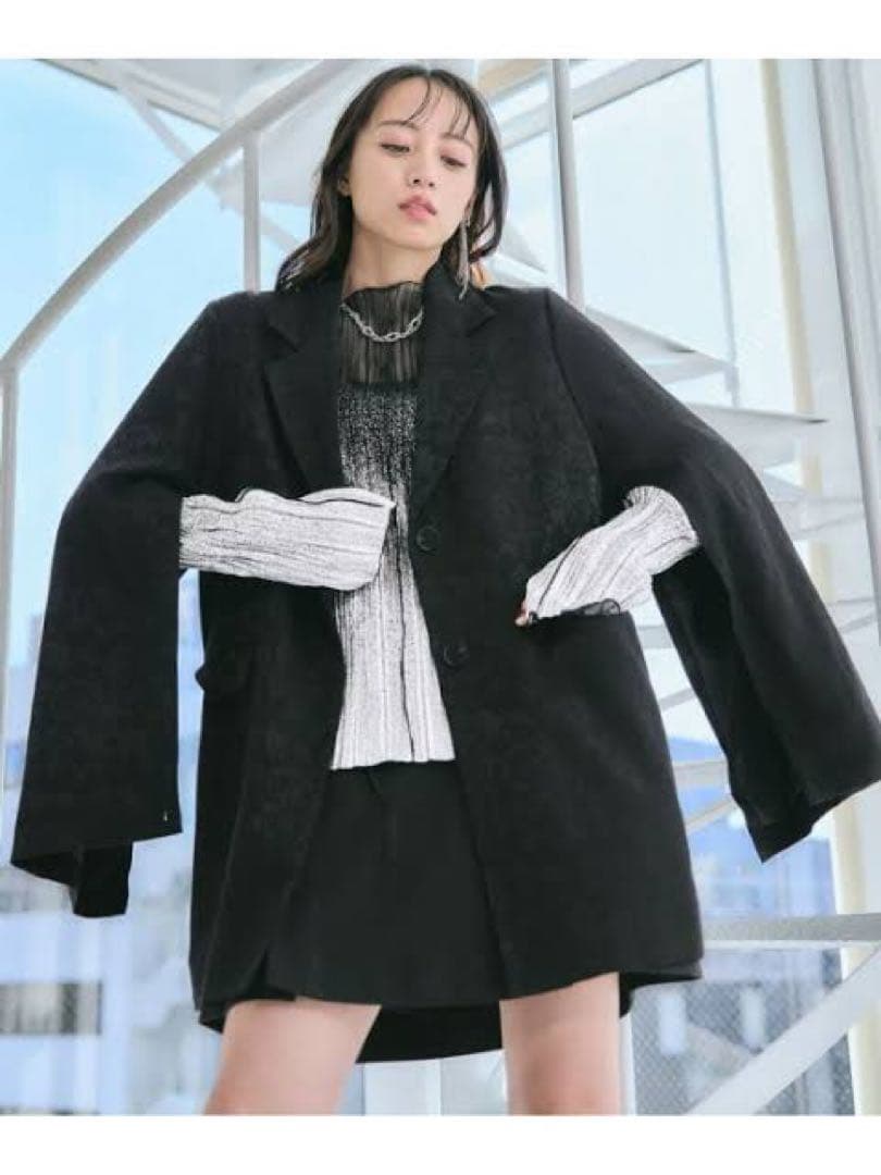 【お得】HARE ブラック ヴィンテージソデアキビッグテーラードジャケット