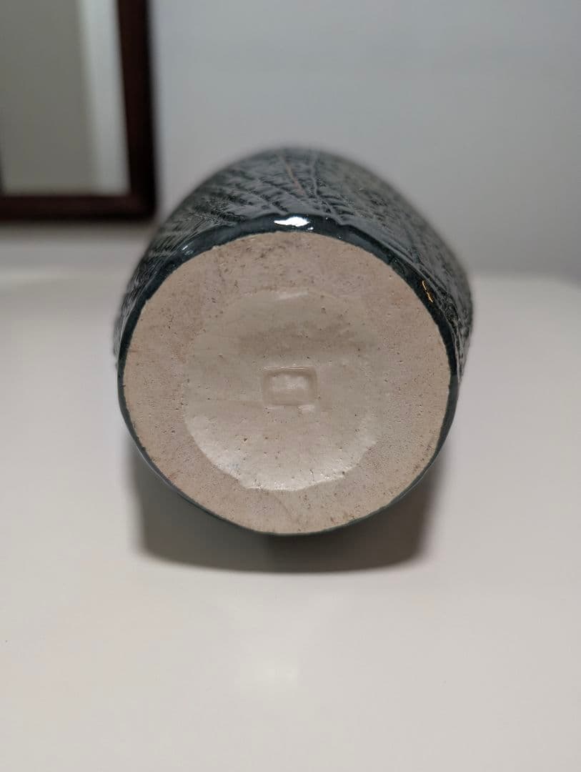 清水焼 泥花作 花器 池坊好み 陶器 フラワーベース 美品