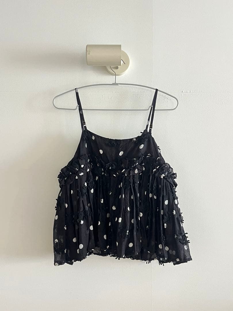 crinkle crinkle crinkle ドットキャミソール