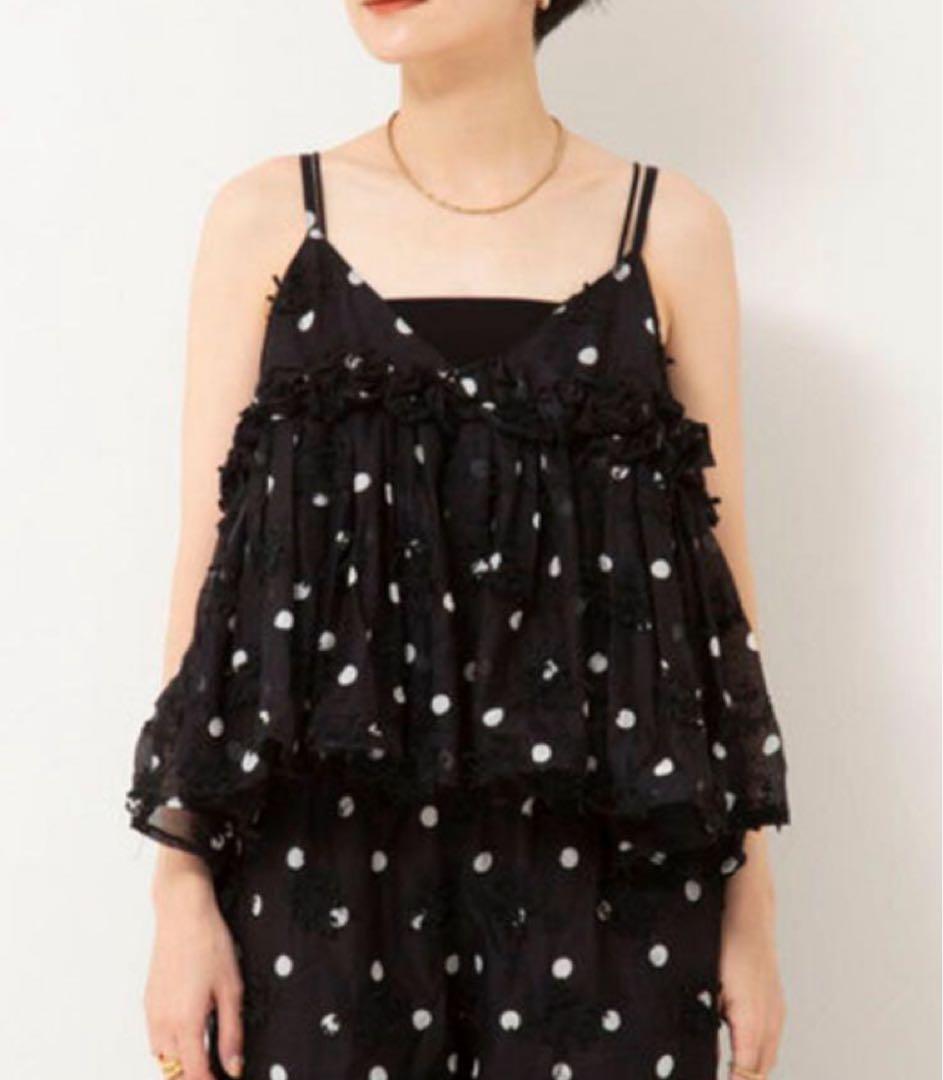 crinkle crinkle crinkle ドットキャミソール